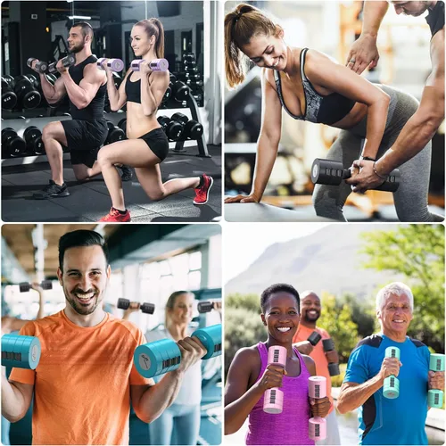 Miniatura 6 de Sportneer Juego de mancuernas ajustables para mano: juego de 2 mancuernas de 5 libras cada una de 2 libras, 3 libras, 4 libras, 5 libras, pesas