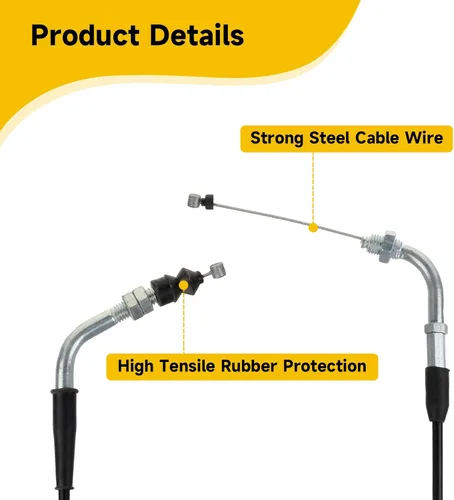 Miniatura 5 de HIAORS Cable del acelerador de 78 pulgadas para GY6 150cc 50cc 80cc 125cc QMB139 Motor Tao Tao VIP Futuro Campeón Chino Jonway Roketa NST Lance