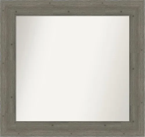 Miniatura 52 de Amanti Art Espejo de baño gris para sobre el fregadero, 27 x 27 pulgadas, espejo de tocador cuadrado gris, marco de madera rústica de campo medio
