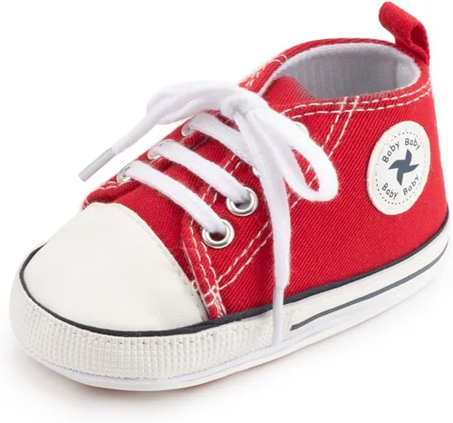 Miniatura 12 de Zapatos deportivos de lona de lona para bebés y niñas, suela antideslizante suave, suela antideslizante