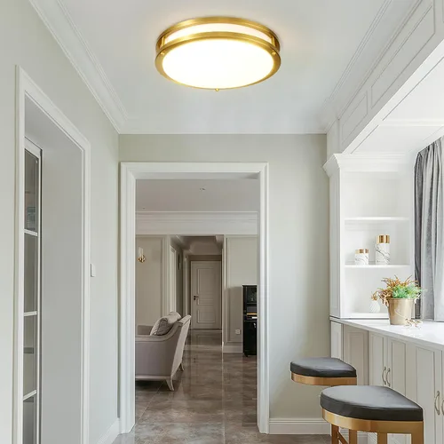 Miniatura 7 de Lámpara de Techo Dorada 24W, Lámpara de Techo LED de Montaje Empotrado de 12 Pulgadas para Dormitorio, Cocina, Baño, Lámpara de Techo Regulable