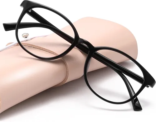 Miniatura 9 de Miyya - Lentes con bloqueo de luz azul para mujeres, lentes modernos redondos transparentes anti luz azul, antifatiga ocular y antirreflejante UV