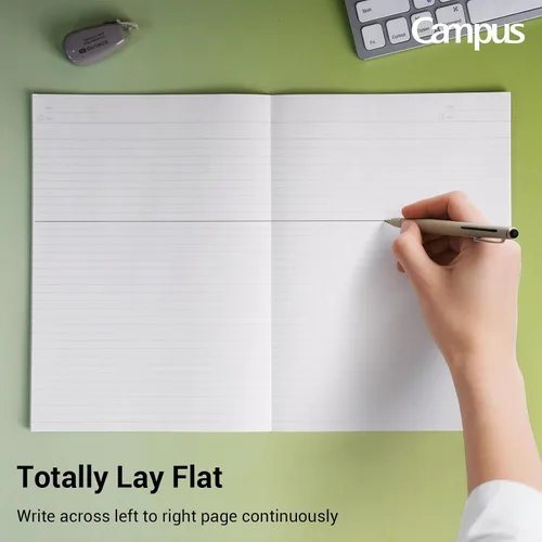 Miniatura 3 de KOKUYO Cuadernos de composición, paquete de 5 cuadernos Campus Semi-B5 Comp con punto A a rayas de 0.276 in, 30 hojas, cuaderno rayado escolar