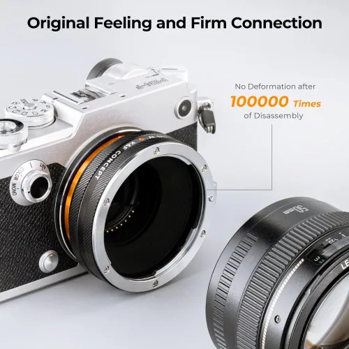 Miniatura 4 de K&F Concept Adaptador de montaje de lente EOS-M4/3 IV enfoque manual compatible con lente Canon (EF/EF-S) y cuerpo de cámara de montaje micro cuatro