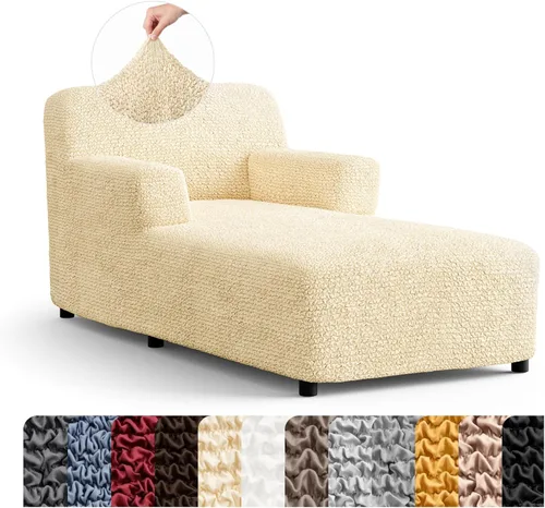 Miniatura 12 de PAULATO BY GA.I.CO. Funda para Silla de Tumbona Sin Brazos - Funda Deslizante para Silla de Tumbona - Funda para Sofá de Salón - Fundas Deslizantes
