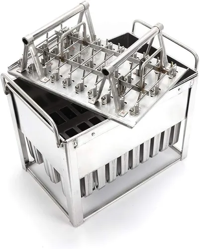 Miniatura 3 de Kit de moldes para paletas de hielo de acero inoxidable, soporte para palitos de helado de paletas de hielo + cepillo de limpieza