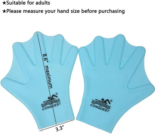 Miniatura 2 de Guantes de natación de malla de silicona, guantes de entrenamiento de natación Aqua Fit, guantes de natación, guantes de agua cerrados de dedo
