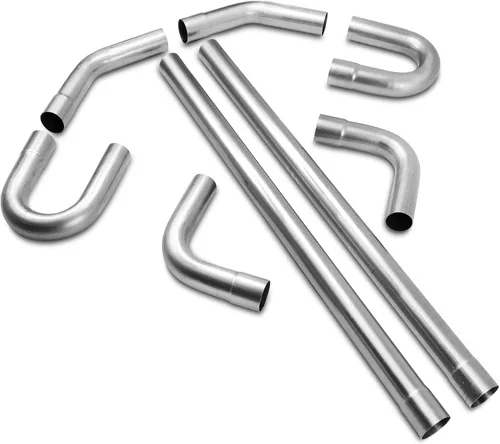 Miniatura 8 de JY Performance - Kit de tubo de escape de acero inoxidable T304 de 2.5 pulgadas, tubo de tubo de tubo de curvatura de mandril calibre 16 recto
