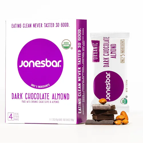 Miniatura 16 de JONESBAR (Coconut Almond, 12 unidades (paquete de 1)) Barra de frutas y nueces orgánica USDA sin OMG, Kosher, vegana, sin gluten, barra