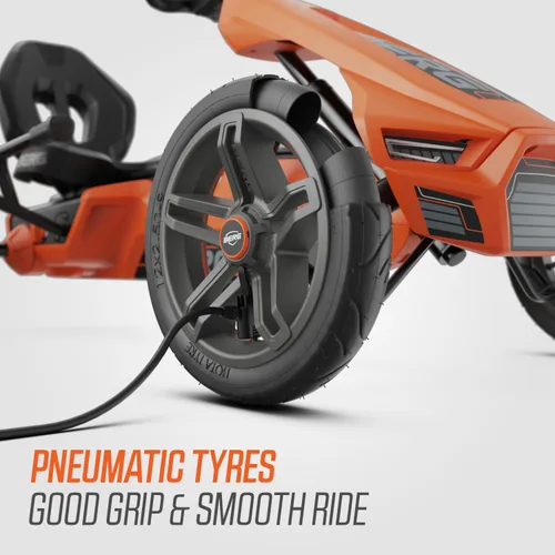 Miniatura 7 de BERG Pedal Kart Rally NRG Naranja Vehículo para niños, kart de pedal con asiento ajustable, con rueda libre, juguetes para niños adecuados