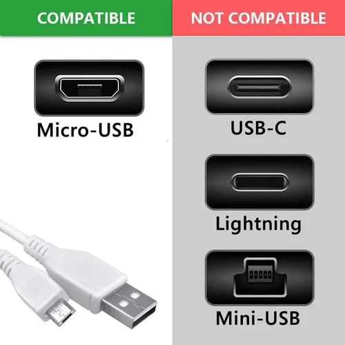 Miniatura 2 de 3.3ft blanco micro USB adaptador cable de cargador para Edifier MB200 altavoz portátil Power PSU