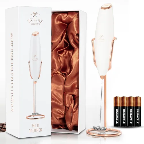 Miniatura 179 de Zulay Milk Boss Espumador de leche potente manual, hace espuma para latte, batidor para mezclar bebidas, café, miniespumador para capuchino, frappé