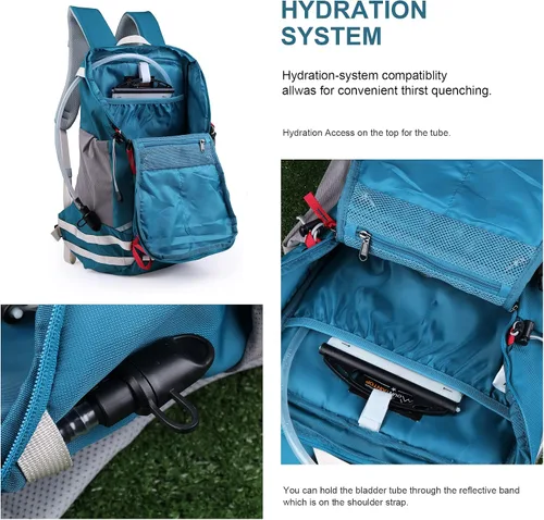 Miniatura 4 de MOUNTAINTOP - Mochila de senderismo de 35L, mochila de viaje ligera, mochila de día para hombres y mujeres de camping al aire libre