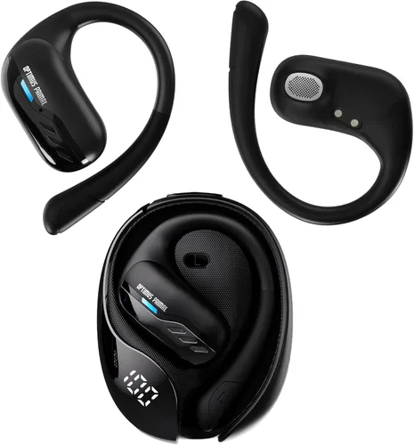 Transformers Auriculares inalámbricos de oreja abierta Bluetooth 5.4 para correr y entrenar, auriculares sobre la oreja con ganchos impermeables