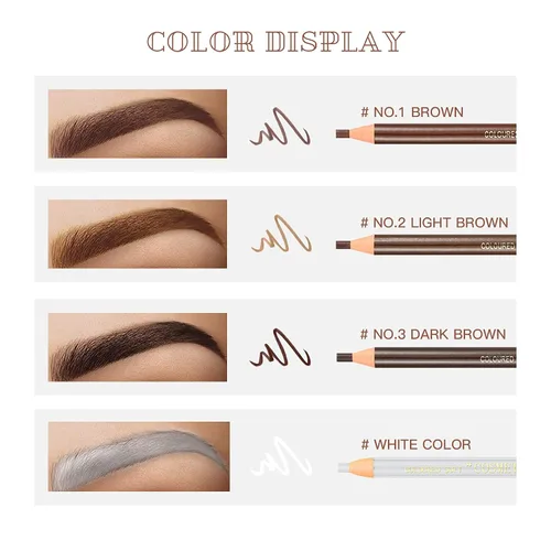 Miniatura 4 de Set de Lápiz de Cejas Impermeable, Lápiz de Cejas con Cordón de Tirar y Desmontable, Kit de Suministros de Microblading, Lápiz de Línea de Ojos