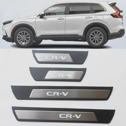 OLIKE Placa Protectora Antideslizante de Umbral de Puerta de Acero Inoxidable de Estilo de Moda Protector de Umbrales Moldura Compatible con Honda