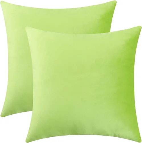 Miniatura 32 de Jeneoo Cómodas fundas de almohada de terciopelo suaves y gruesas para niños, para sofá, fundas de cojín decorativas sólidas cuadradas para Lavanda