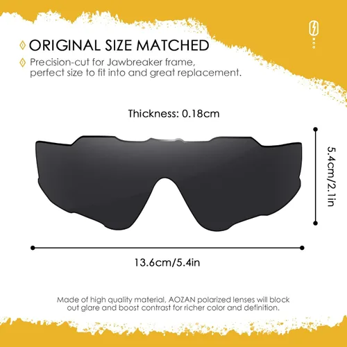 Miniatura 2 de Lentes de repuesto ANSI Z87.1 para gafas de sol Oakley Jaw-breaker OO9290