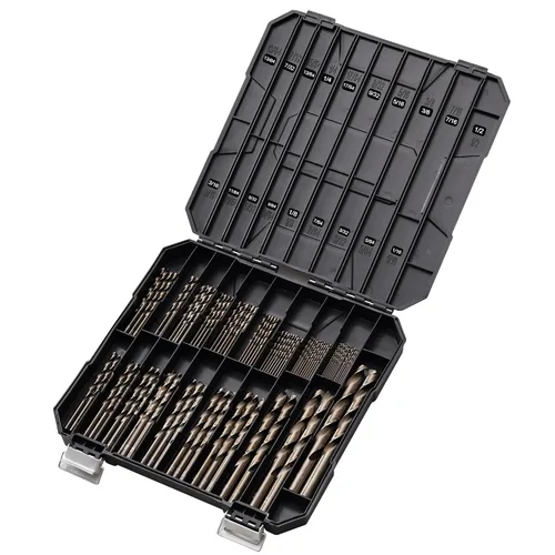 Miniatura 8 de Juego de brocas de cobalto para metal endurecido y acero inoxidable, 122 piezas M35 de acero de alta velocidad con torsión Jobber, brocas de metal