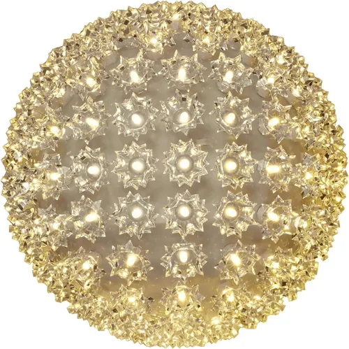 Miniatura 17 de Novelty Lights - Esfera de estrella de luz LED de 6 pulgadas con 50 luces, 100% verdadero parpadeo blanco cálido, bola de ornamento, cable