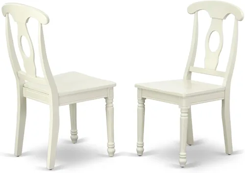 Miniatura 4 de East West Furniture AVKE5-LWH-W - Juego de muebles de comedor de 5 piezas, incluye una mesa de cocina ovalada con hojas de mariposa y 4 sillas