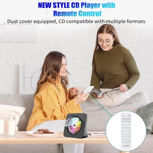 Miniatura 2 de Gueray Reproductor de CD portátil, reproductor de CD Kpop Bluetooth para escritorio con altavoz de sonido de alta fidelidad, radio FM, reproductor