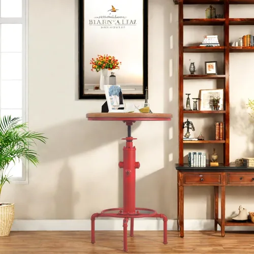 Miniatura 7 de Mesa de bar vintage, mesa de bistró industrial, mesa de pub de granja, mesa de centro de cocina rústica, mesa de centro de comedor de 32 a 38