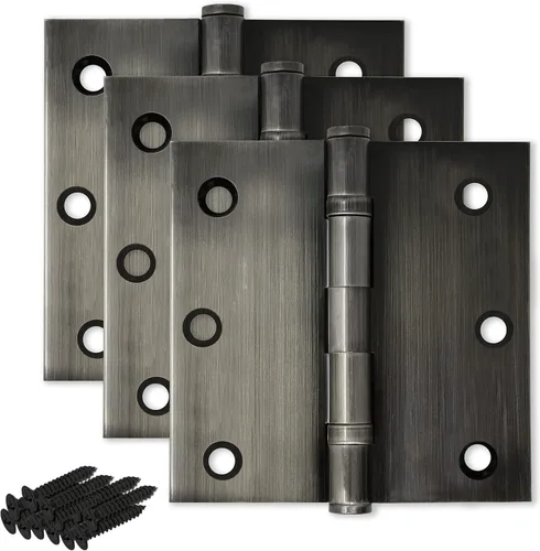Miniatura 23 de Solid Brass Door Hinge Heavy Duty Ball Bearing 3.5 x 3.5 Inch - Set of 2 Hinges (Antique Brass)