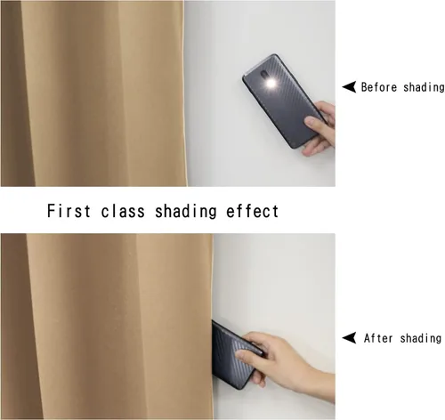 Miniatura 3 de Cortinas opacas para dormitorio con línea negra, 100 % opacas, con aislamiento térmico, cortinas largas para sala de estar, tratamiento de ventanas