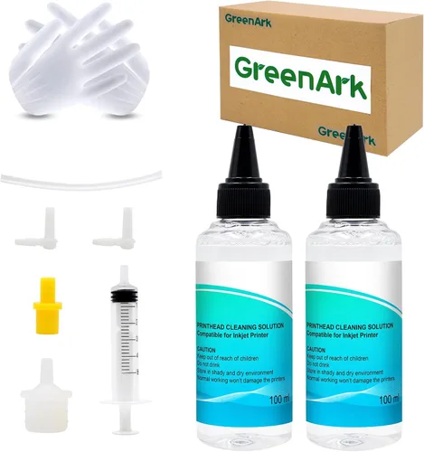 Kit de limpieza de cabezal de impresión (2 x 3.4 fl oz), kit de limpieza de cabezal de impresora de inyección de tinta para todas las impresoras de