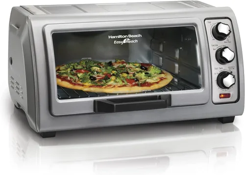 Miniatura 2 de Hamilton Beach Horno tostador de encimera de 6 rebanadas con puerta enrollable de fácil alcance, hornea, asa y tostada y horno tostador de 4