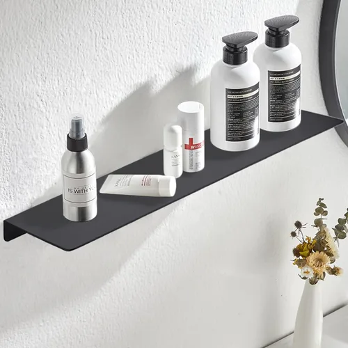 Miniatura 9 de TRUSTMI Estante flotante dorado cepillado SUS304 de acero inoxidable montado en la pared (16 x 4 pulgadas) para baño, cocina, dormitorio, sala