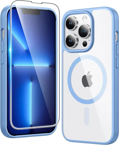 Miniatura 971 de FNTCASE Funda para iPhone 13 Pro-Max: Fundas magnéticas transparentes compatibles con Magsafe Slim anti amarillamiento protección contra caídas
