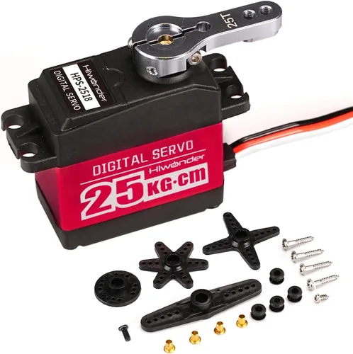 Miniatura 9 de Engranaje de metal del motor servo sin núcleo del alto esfuerzo de torsión de 77.2 lbs Servo Digital y del engranaje del acero inoxidable