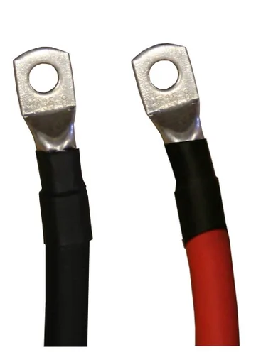 Miniatura 2 de Cables inversores de batería de cobre puro rojo + negro calibre 6 AWG, solares, RV, automóvil, barco de 12 pulgadas 3/8 + terminales de 5/16 pulgadas