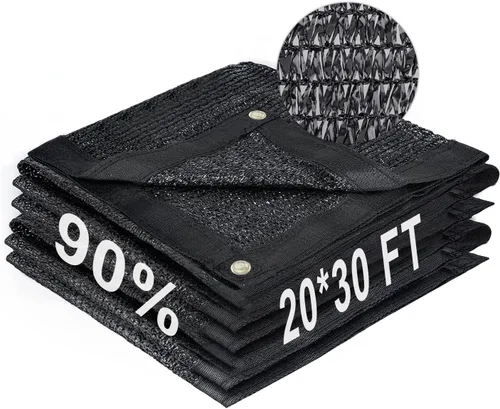 Miniatura 94 de LOVE STORY 6.5 x 6.5 pies, 40% de tela negra para sombra con ojales, malla de malla para jardín, cubierta de plantas, invernadero y patio
