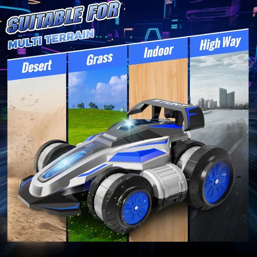 Miniatura 5 de Coche de control remoto de alta velocidad Rc Drift 25KM/H, giratorio de 360° 2.4 GHz 4WD RC Cars para niños, niñas y adultos, auto de acrobacias RC