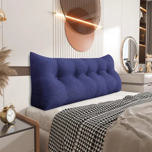 Miniatura 36 de Almohada de cuña pequeña para cabecero; almohada para leer, para sentarse en la cama, almohada triangular de respaldo para adultos, almohada