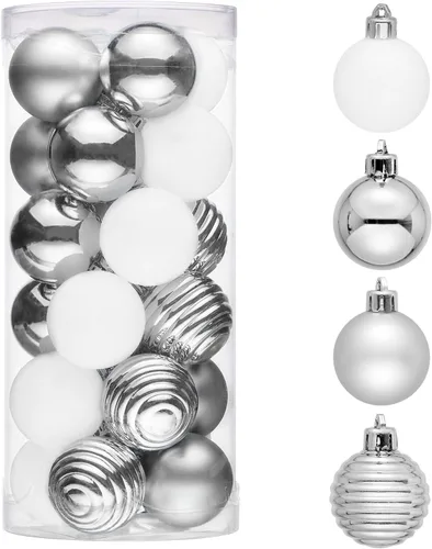 Miniatura 15 de Valery Madelyn - Juego de adornos pequeños de 1.57 pulgadas para árbol de Navidad, adornos de bolas colgantes inastillables para decoración de dorado