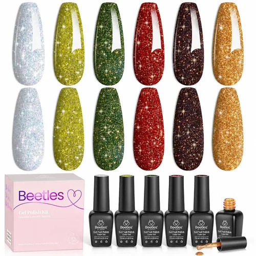 Miniatura 18 de Beetles - Esmalte de uñas de gel pastel, 6 colores, esmalte de gel macarrón, rosa claro, azul, verde, amarillo, morado, uñas suaves para todas
