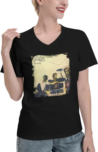 Miniatura 2 de Soda Stereo Female T Shirt Loose Casual Short Sleeve V-Neck Tops