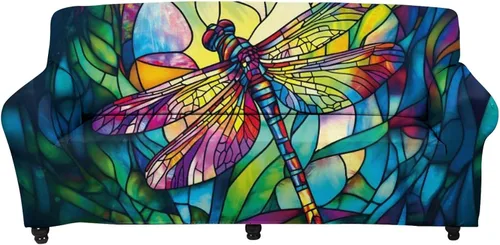 Miniatura 29 de Forchrinse Funda de sofá con estampado navajo africano para sofá de 1 cojín, funda elástica para sofá, protector de muebles para casa rural, hogar