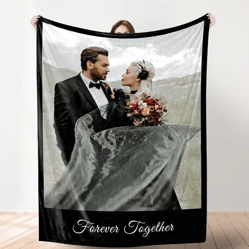 YESCUSTOM Manta personalizada con fotos y texto, Manta familiar personalizada para adultos, niños y amigos, para cumpleaños, regalo conmemorativo,