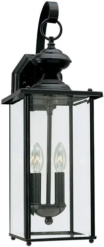 Miniatura 2 de Sea Gull 8468EN-12 Jamestowne - Aplique de pared para exteriores, 2 luces, 7 vatios en total, color negro Acabado negro