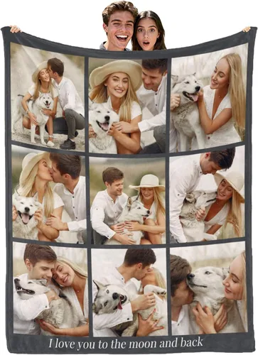 Miniatura 10 de envía al día siguiente, manta personalizada con texto en imagen, manta personalizada de foto, manta de franela personalizada, regalos personalizados