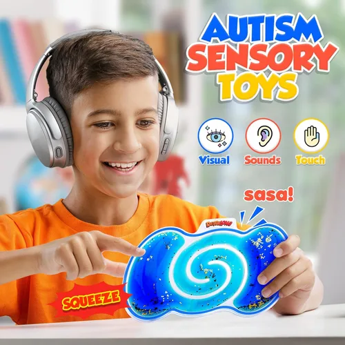 Miniatura 4 de Juguetes Sensoriales Esponjosos para Niños - Pack de 3 Juguetes Sensoriales de Tubo para Autismo - Juguetes Silenciosos para Estudiantes de Aula
