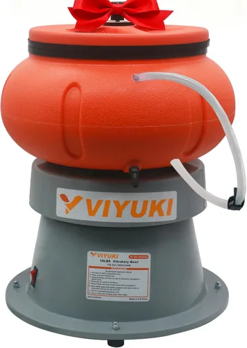 Miniatura 10 de Máquina pulidora eléctrica de vaso vibratorio de 5 libras - Pulido de piezas de metal pequeñas (5 libras)