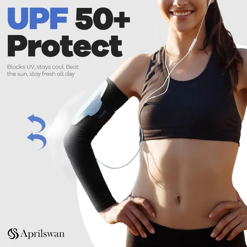 Miniatura 4 de Arm Sleeves, UV Sun Protection Sports Non Slip Compression Cover for MenWomen