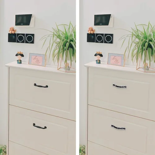 Miniatura 4 de SAVORI Tiradores para Cajones con Manija de Cristal Brillante, para Cajones, Alacena, Armario, Closet, Guardarropa, Puerta de Mueble, Manija Moderna