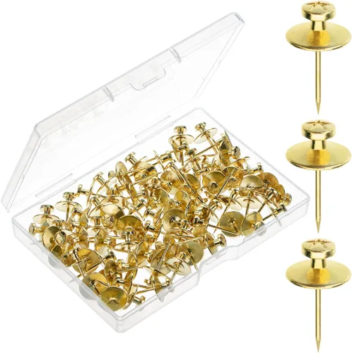 Miniatura 12 de Mr. Pen - Clavos de doble cabeza para colgar cuadros, paquete de 25, negro, clavos para cuadros, tachuelas para colgar en la pared, pines